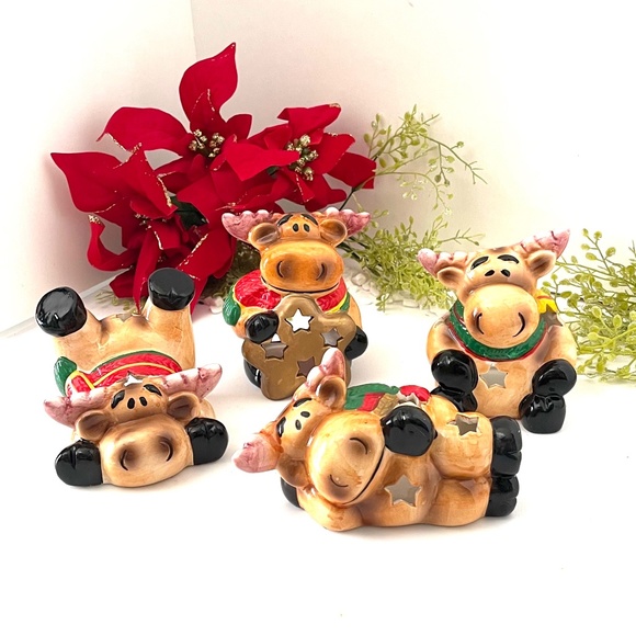 Other - Moose Family Tea light set of 4.